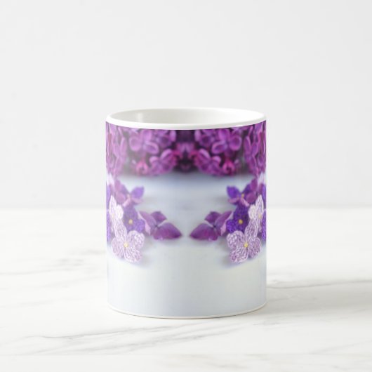 Gehaakte Lila Bloemen Koffie Mok (Center)
