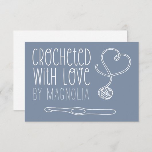 Gehaakte met Kaart Liefde Handmade Note Notitiekaartje (Voorkant / Achterkant)