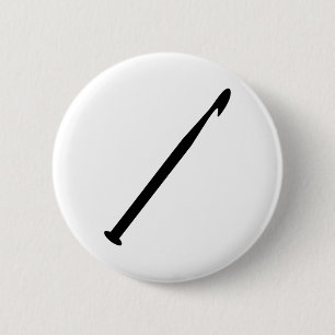 Gehaakte naald ronde button 5,7 cm