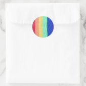 Gehaakte regenboogsticker ronde sticker (Tas)