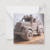 Gehaakte sleepwagen Wenskaart Notitiekaartje (Voorkant)