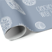 Gehaakte tekst met opvulpapier voor liefdespatroon cadeaupapier (Rol Hoek)