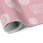 Gehaakte tekst met opvulpapier voor liefdespatroon cadeaupapier (Rol Hoek)