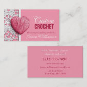 Gehaakte Visitekaartjes met hartritme (Voorkant / Achterkant)