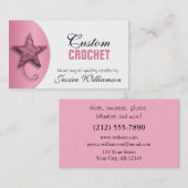 Gehaakte Visitekaartjes - Star Shaped Yarn Pink (Voorkant / Achterkant)