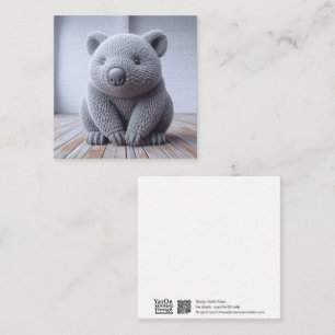 Gehaakte Wombat Wenskaart Notitiekaartje