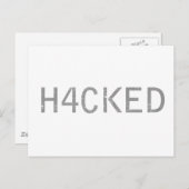 gehackt briefkaart (Voorkant / Achterkant)