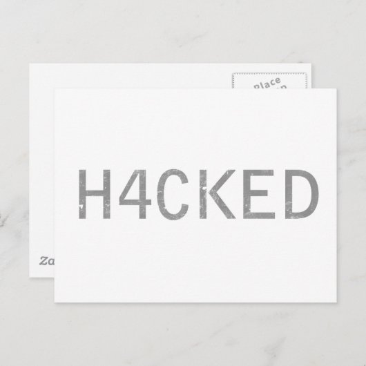 gehackt briefkaart (Voorkant / Achterkant)