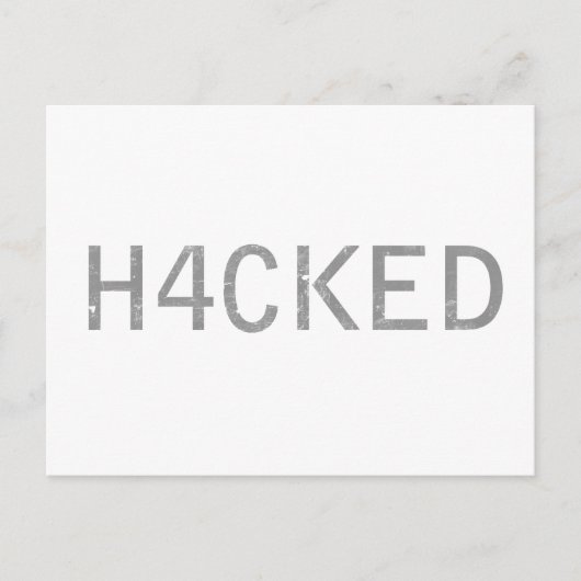 gehackt briefkaart (Voorkant)