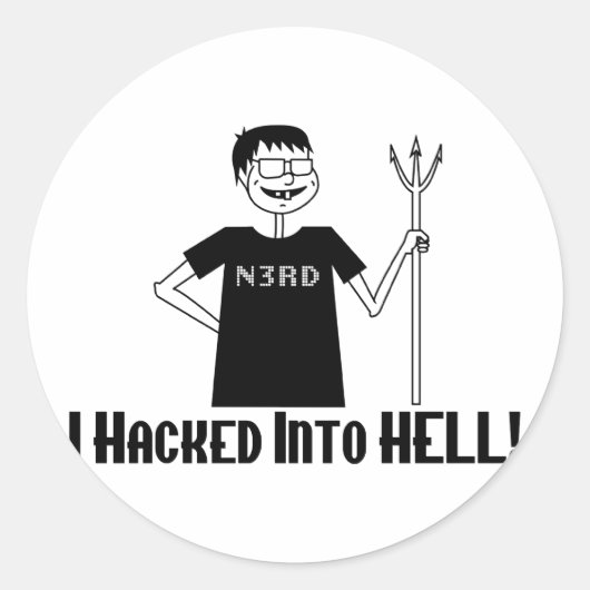 Gehackt in hel ronde sticker (Voorkant)
