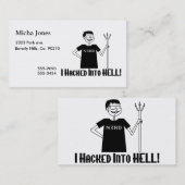 Gehackt in Hell Nerd Visitekaartje (Voorkant / Achterkant)