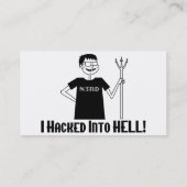 Gehackt in Hell Nerd Visitekaartje (Achterkant)