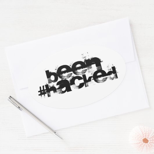 Gehackt Ovale Sticker (Envelop)