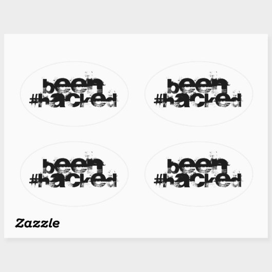 Gehackt Ovale Sticker (Vel)