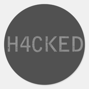 gehackt ronde sticker