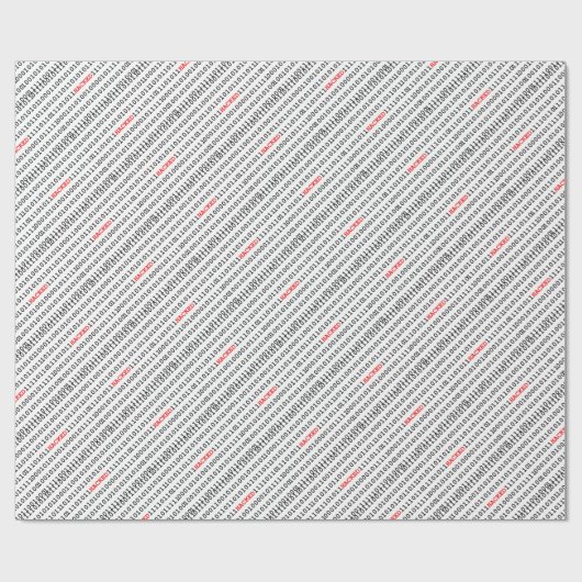 Gehackte code cadeaupapier (Vlak)