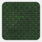 GEHACKTE computercode Vierkante Sticker (Voorkant)