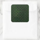 GEHACKTE computercode Vierkante Sticker (Tas)