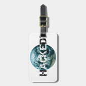 Gehackte planeet Aarde Bagagelabel (Voorkant verticaal)