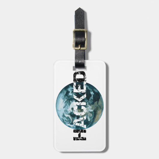 Gehackte planeet Aarde Bagagelabel (Voorkant verticaal)