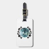 Gehackte planeet Aarde Bagagelabel (Voorkant verticaal)