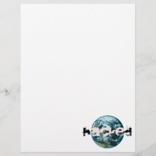 Gehackte planeet Aarde Briefhoofd