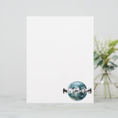 Gehackte planeet Aarde Briefhoofd (Staand voorkant)