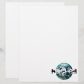 Gehackte planeet Aarde Briefhoofd (Voorkant / Achterkant)