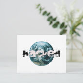 Gehackte planeet Aarde Briefkaart (Staand voorkant)