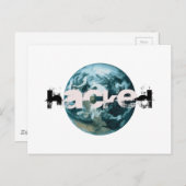 Gehackte planeet Aarde Briefkaart (Voorkant / Achterkant)