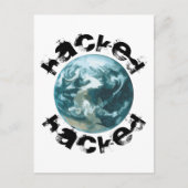 Gehackte planeet Aarde Briefkaart (Voorkant)