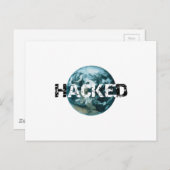 Gehackte planeet Aarde Briefkaart (Voorkant / Achterkant)