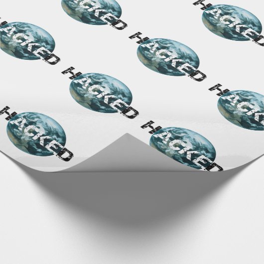 Gehackte planeet Aarde Cadeaupapier (Hoek)