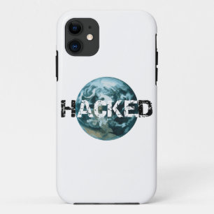 Gehackte planeet Aarde iPhone 11 Hoesje
