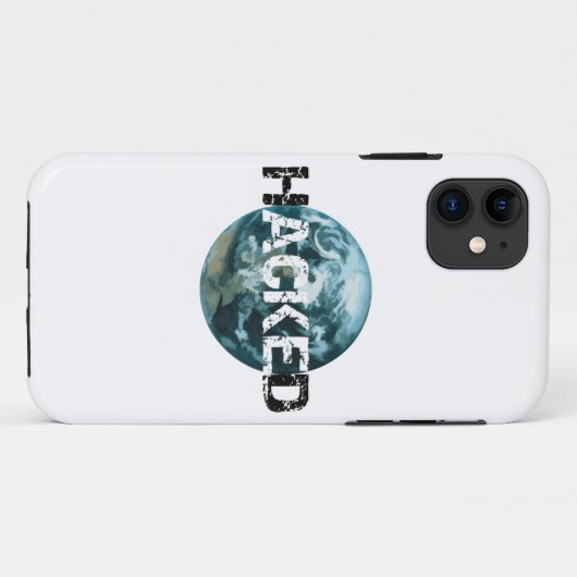 Gehackte planeet Aarde Case-Mate iPhone Case (Achterkant (horizontaal))