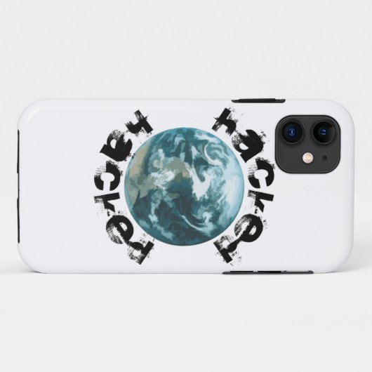 Gehackte planeet Aarde Case-Mate iPhone Case (Achterkant (horizontaal))