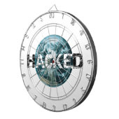 Gehackte planeet Aarde Dartbord (Voorkant Rechts)