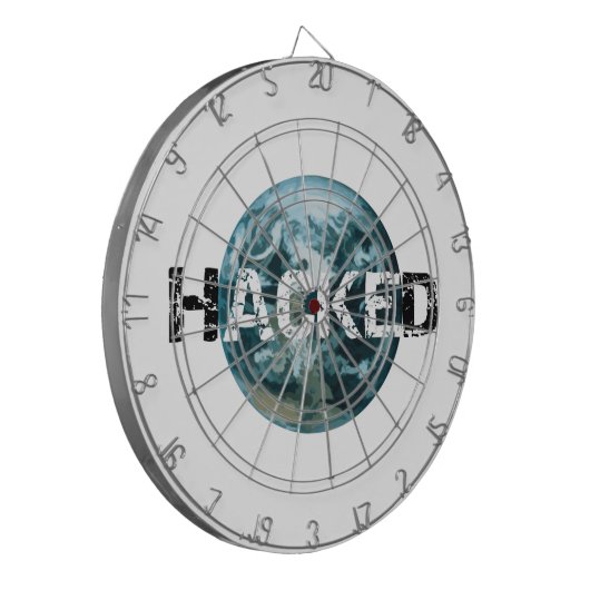 Gehackte planeet Aarde Dartbord (Voorkant Links)