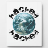Gehackte planeet Aarde Fotoplaat (Voorkant)
