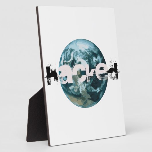 Gehackte planeet Aarde Fotoplaat (Zijkant)