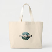 Gehackte planeet Aarde Grote Tote Bag (Voorkant)