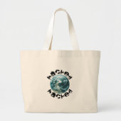 Gehackte planeet Aarde Grote Tote Bag (Voorkant)