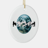 Gehackte planeet Aarde Keramisch Ornament (Rechts)