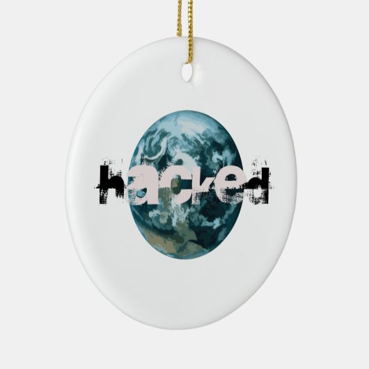 Gehackte planeet Aarde Keramisch Ornament (Rechts)