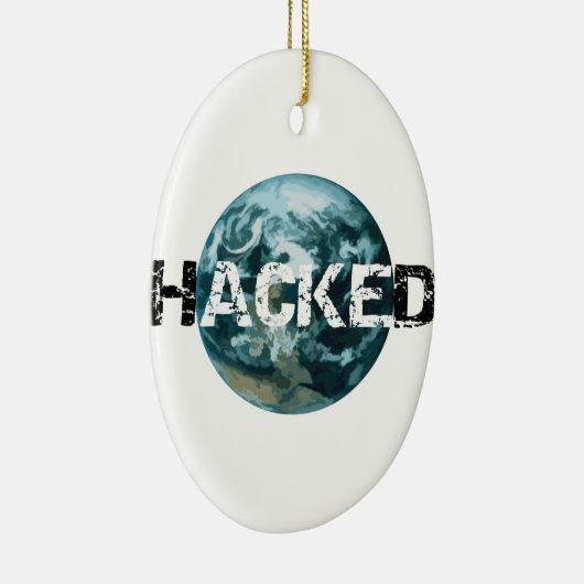 Gehackte planeet Aarde Keramisch Ornament (Rechts)