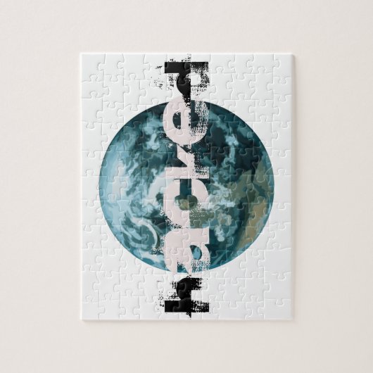 Gehackte planeet Aarde Legpuzzel (Verticaal)