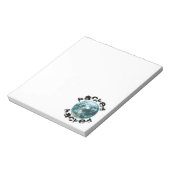 Gehackte planeet Aarde Notitieblok (Linkerzijde)