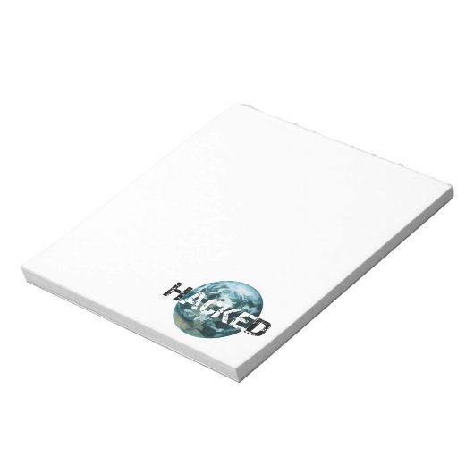 Gehackte planeet Aarde Notitieblok (Linkerzijde)