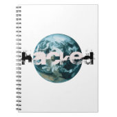 Gehackte planeet Aarde Notitieboek (Voorkant)
