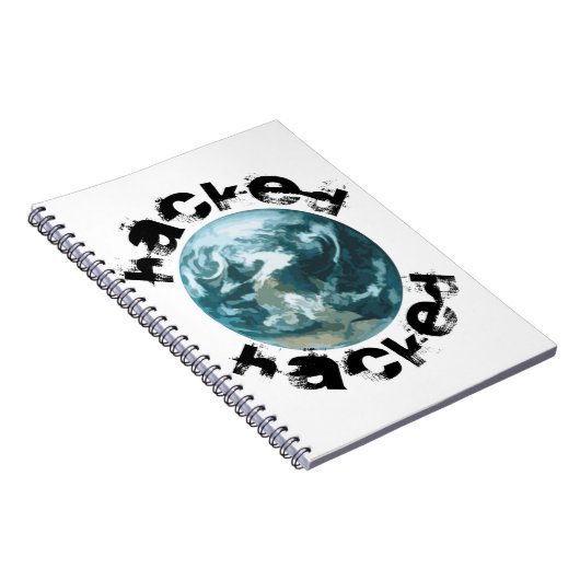 Gehackte planeet Aarde Notitieboek (Rechterzijde)
